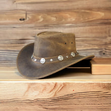 Load image into Gallery viewer, Brown/Silver Rodeo Hat
