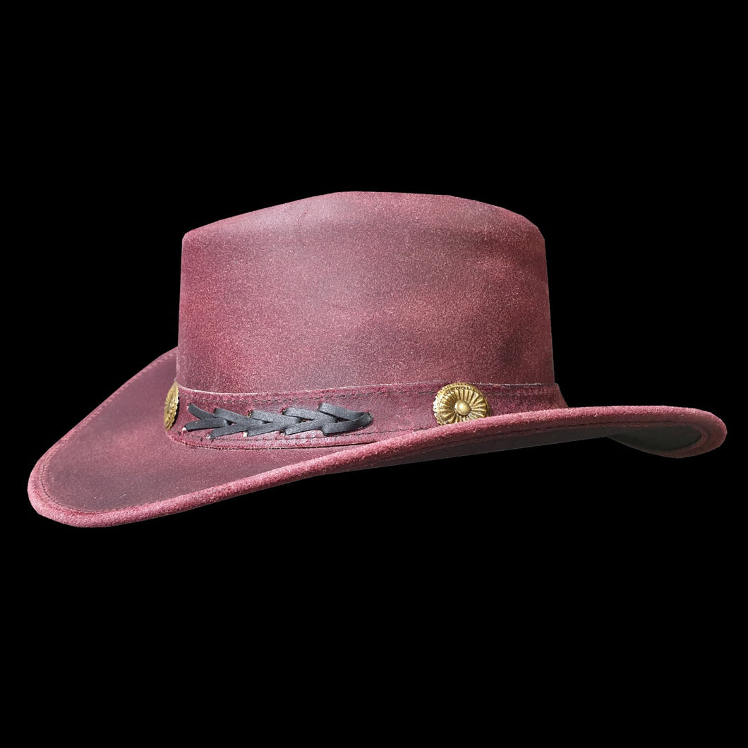 Burgundy/Gold Rodeo Hat